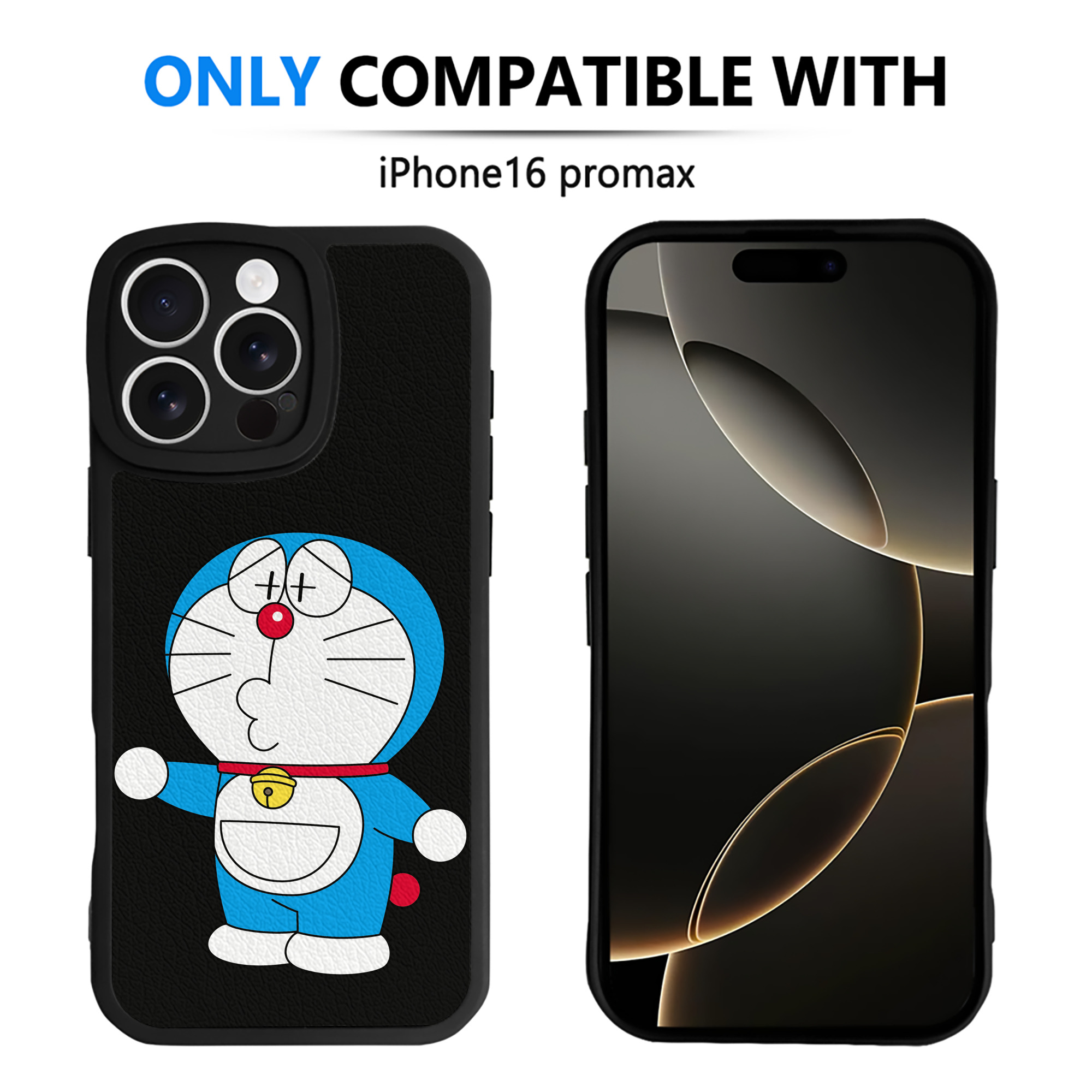 （画像用） ドラえもん Doraemon 【iPhone 16シリーズ対応】シリコンスマホケース（レザー調） 材質：シリコン